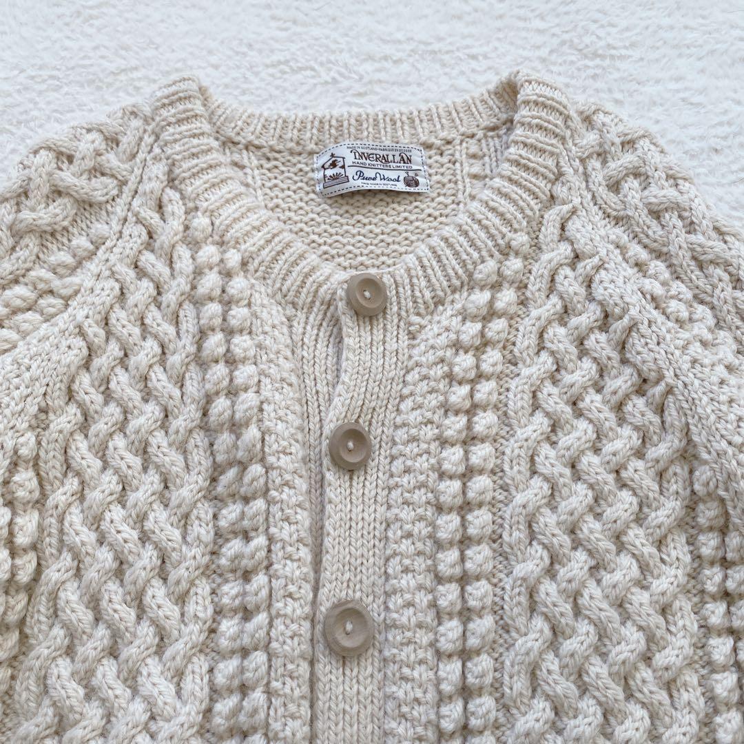 ☆INVERALLAN インバーアラン 4Aカーディガン 希少茶タグ 英国製