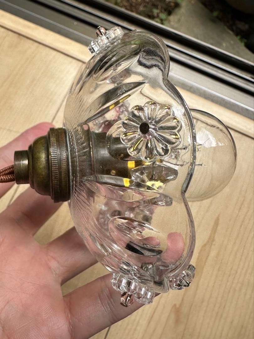 20's フランス アンティーク ピンクムラーノガラスの可愛いミニ