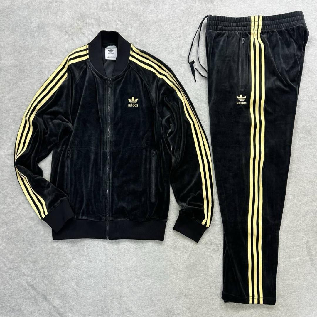 新品 adidas Mサイズ ベロア セットアップ アディダス 人気 定番
