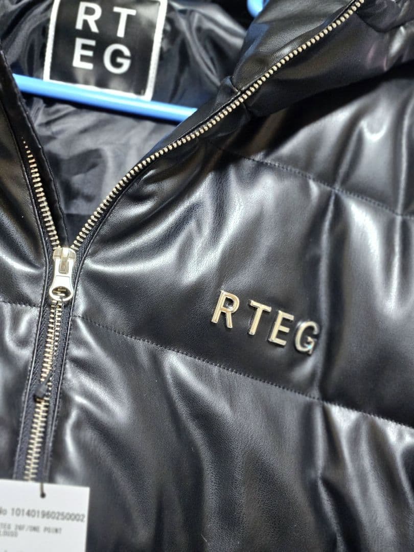 Lサイズ アダムスジャグラー RTEG 黒 ダウンジャケット フード付き