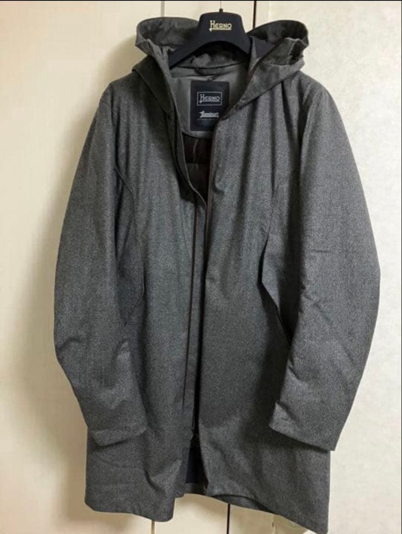 HERNO ヘルノ コート ダークグレー 48 size46,48】HERNO【ヘルノ】チェスターコート CA0091U 38020+12020/C/O