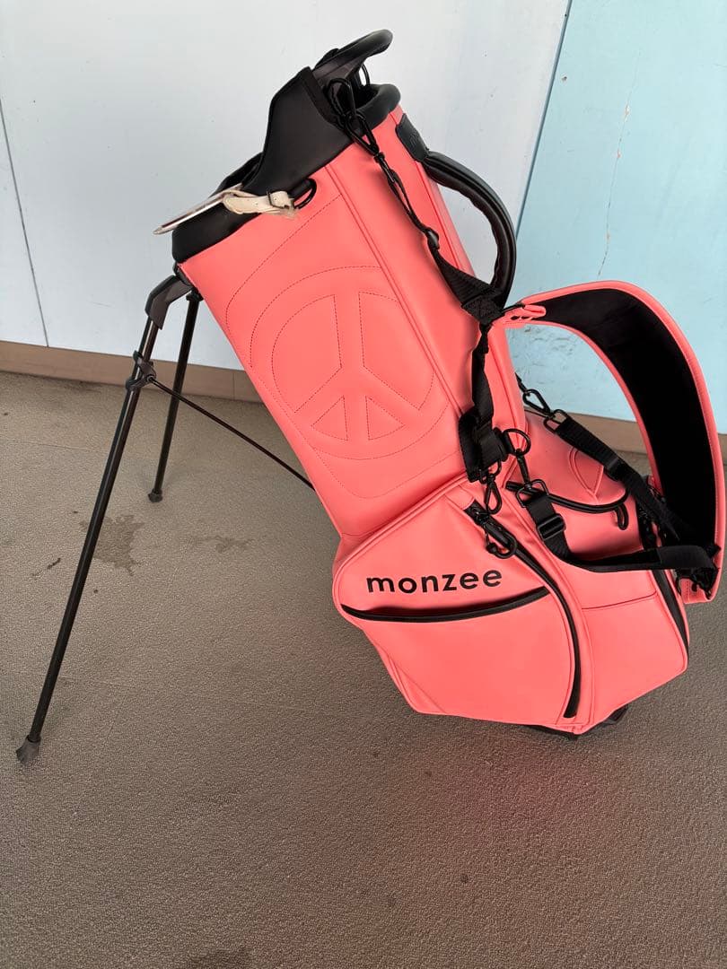 babu-uuuumonzee モンジーキャディバッグ　サーモンピンク babu-uuuumonzee モンジーキャディバッグ サーモンピンク babu