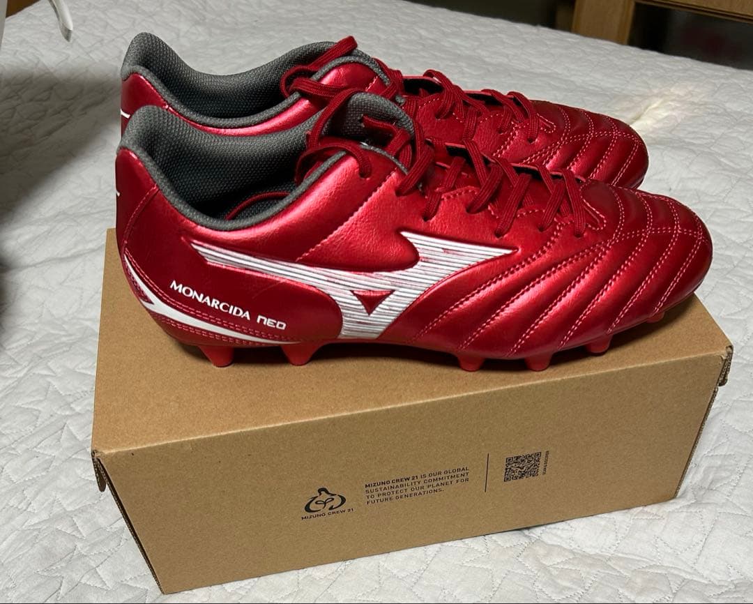 ミズノサッカースパイク MIZUNOモナルシーダ NEO03赤　26.5cm