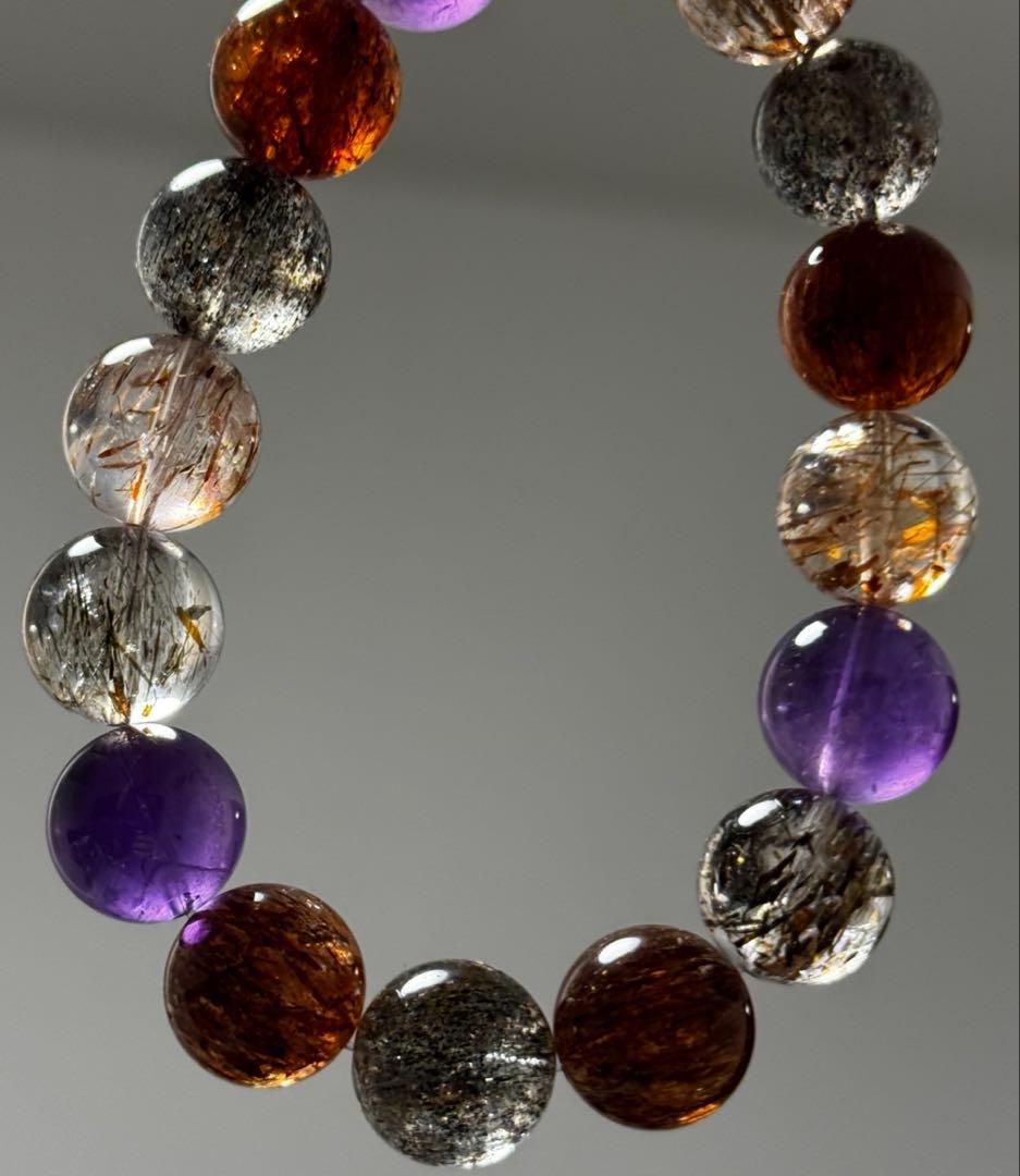 天然石スーパーセブンブレスレット　13.5mm＋　♯2