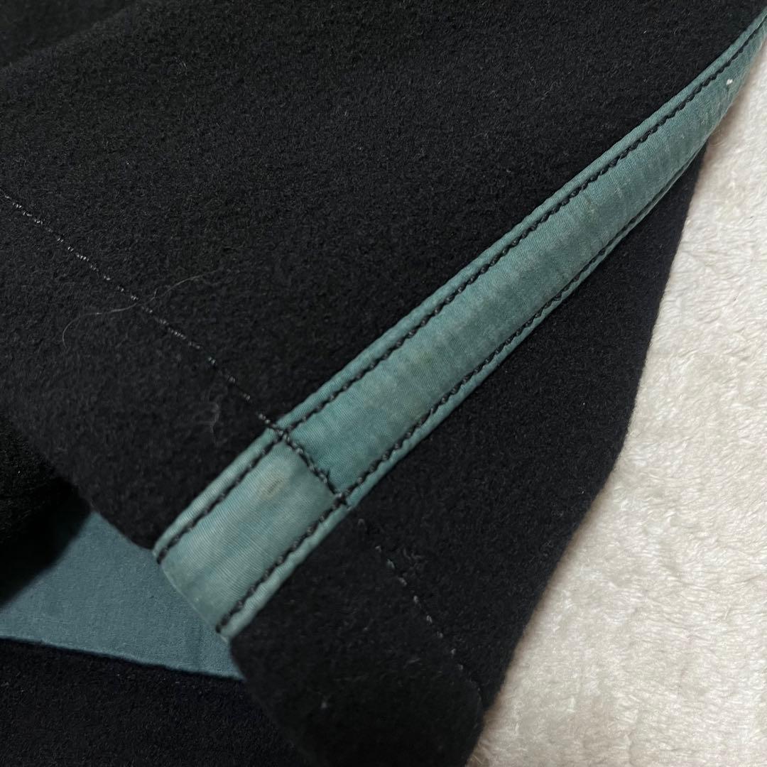 きらら様専用 オム ウール ライン プリント ダッフルコート ブラック M