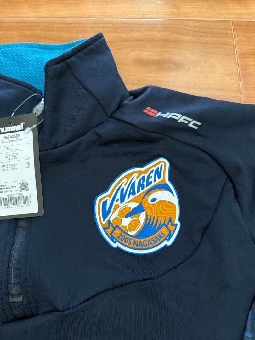 新品hummel V・ファーレン長崎 ハーフジップウェア Mサイズ ネイビー