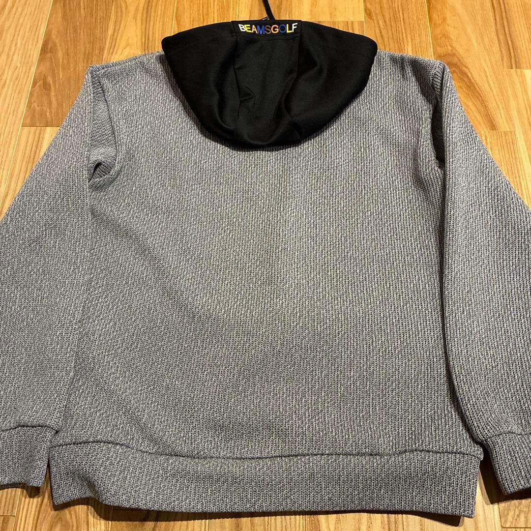 BEAMS GOLF ゴルフウェア ニットパーカー 刺繍ロゴ Mサイズ メンズ