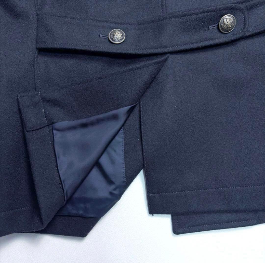 ポールスミス ミリタリーコート カシミヤ混 エポーレット メタルボタン