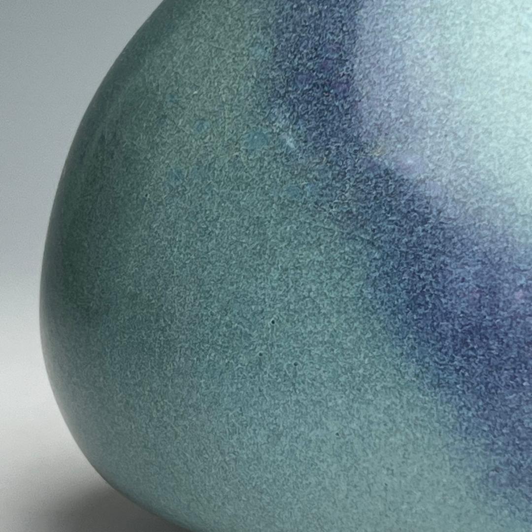 鈞窯天藍釉紫斑長頸瓶 中国古玩 中国美術 唐物 A960 - メルカリ