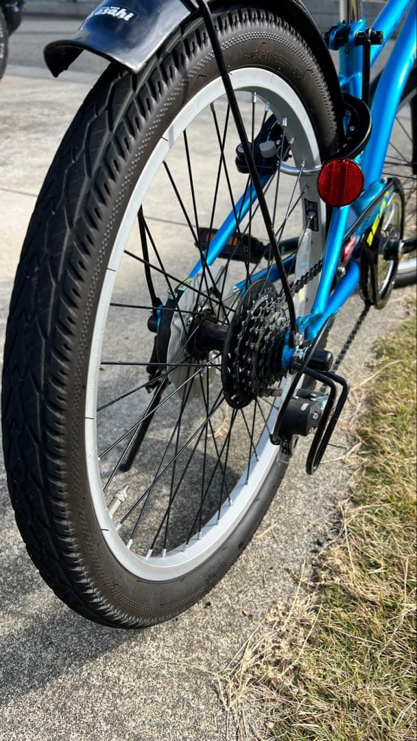 22インチ ジュニアサイクル 自転車 6段ギヤ 譲渡書類有 引き取り限定