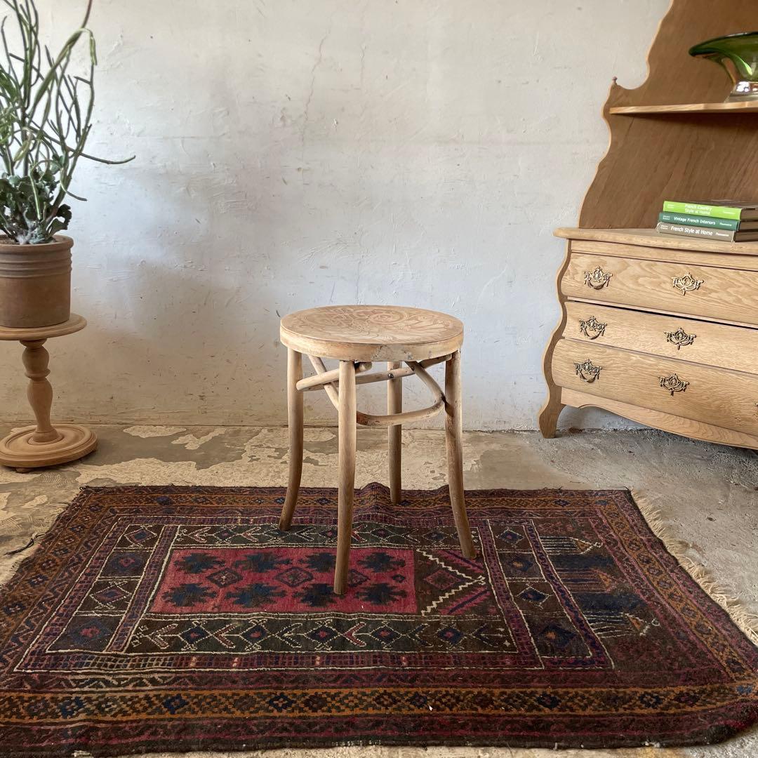 ビンテージ　　ベントウッドスツール　　剥離 ベントウッドスツール｜アンティーク家具・照明の専門店｜デニム