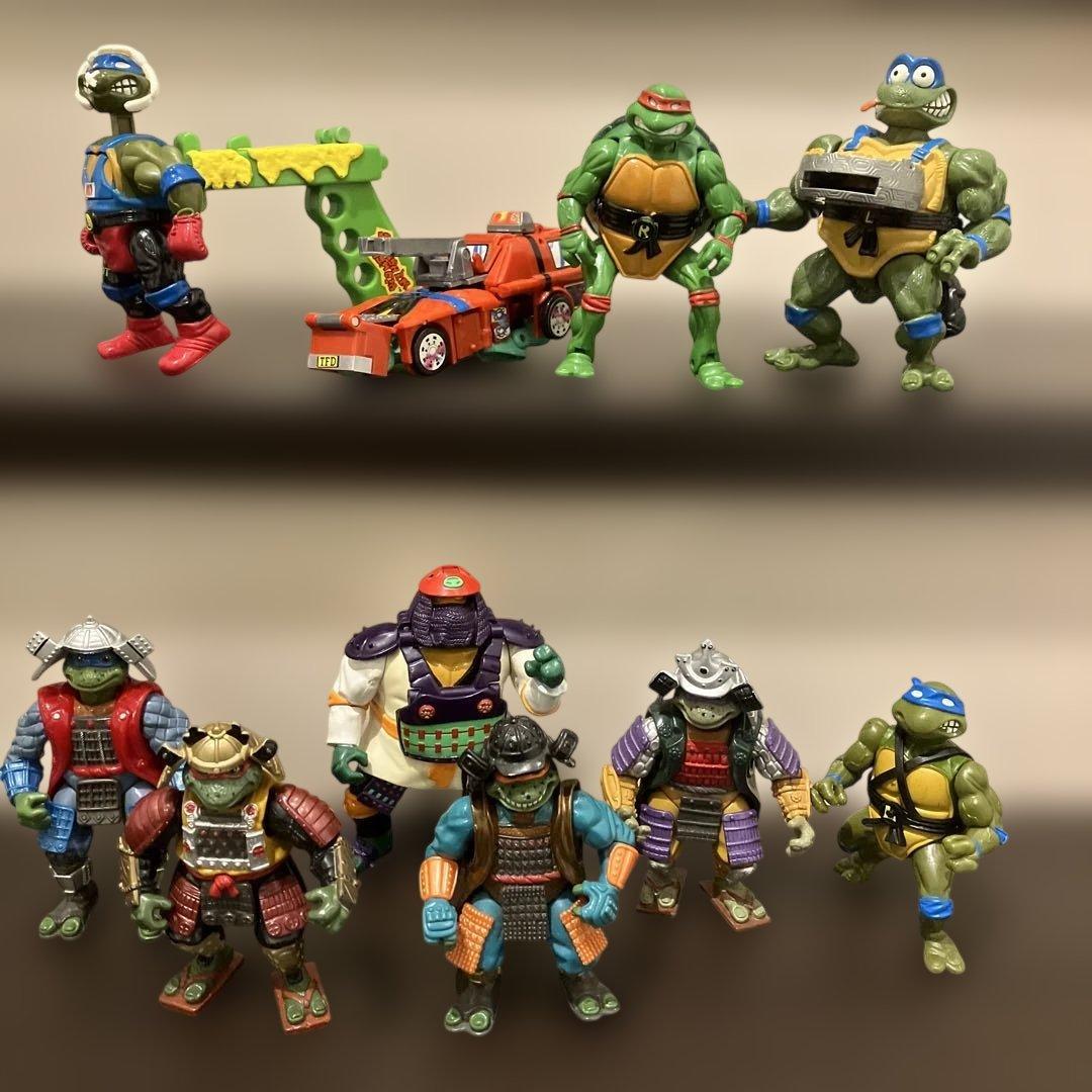 タートルズ フィギュア　サムライ　キックボクシング　ピザ　ミケランジェロ　可動式 2022年☆TEENAGE MUTANT TURTLES☆復刻版☆レプリカ☆ニンジャ