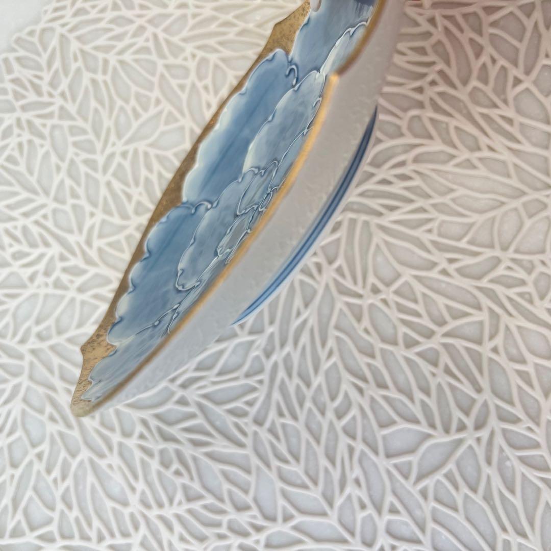 《5枚セット》　プラチナ牡丹　文山窯　有田焼　取り分け皿　ケーキ皿