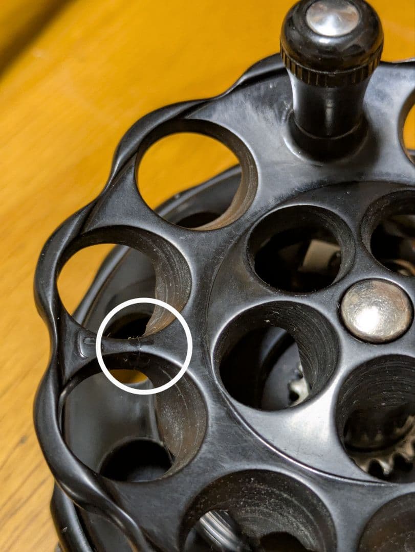 フジリール FPR25 改穴開け加工9穴シングル ヘチリール タイコリール