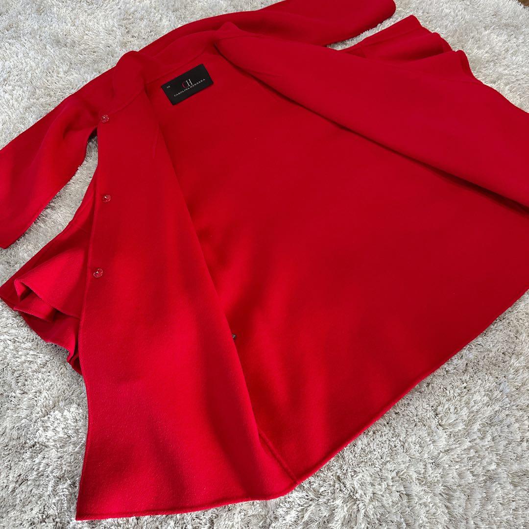 Carolina Herrera ダブルフェイス ラッフル ケープ コート