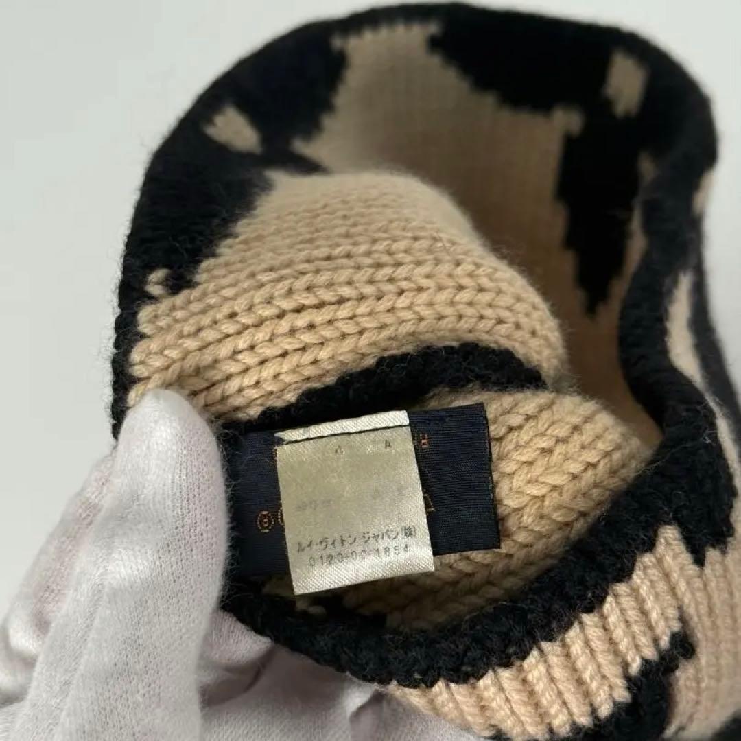 美品 LOUIS VUITTON ウール ボネ モーニング ラム ニット帽 - メルカリ