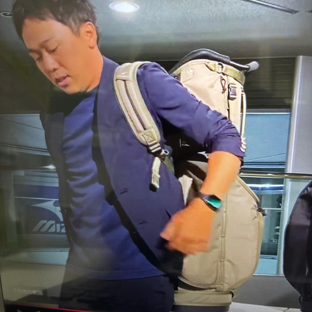 キャディバッグ ミズノ FLOTT 垂直方向に背負えます 電車移動楽