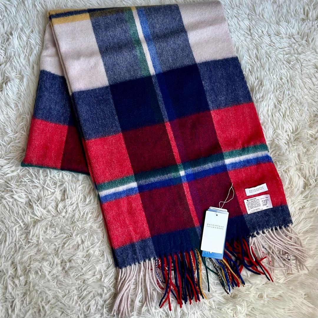 未使用 マッキントッシュフィロソフィー カシミヤ100% 大判ストール マフラー MACKINTOSH PHILOSOPHY（マッキントッシュフィロソフィー） マフラー