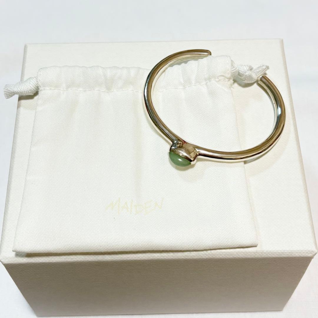 MAIDEN メイデン B-10 翡翠 バングル シルバー Sサイズ