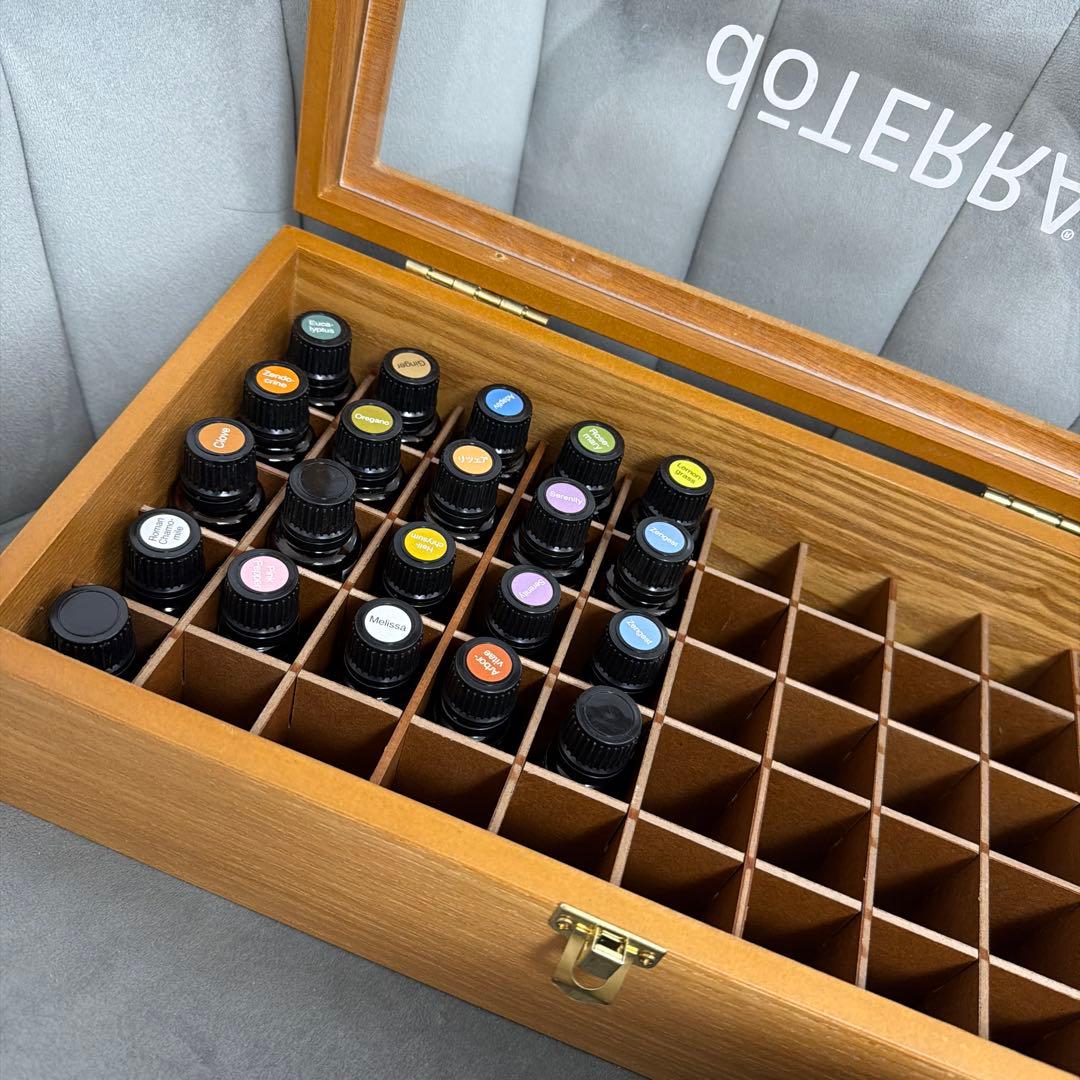 ドテラ エッセンシャルオイルセット 21本 木製ボックス付き - メルカリ