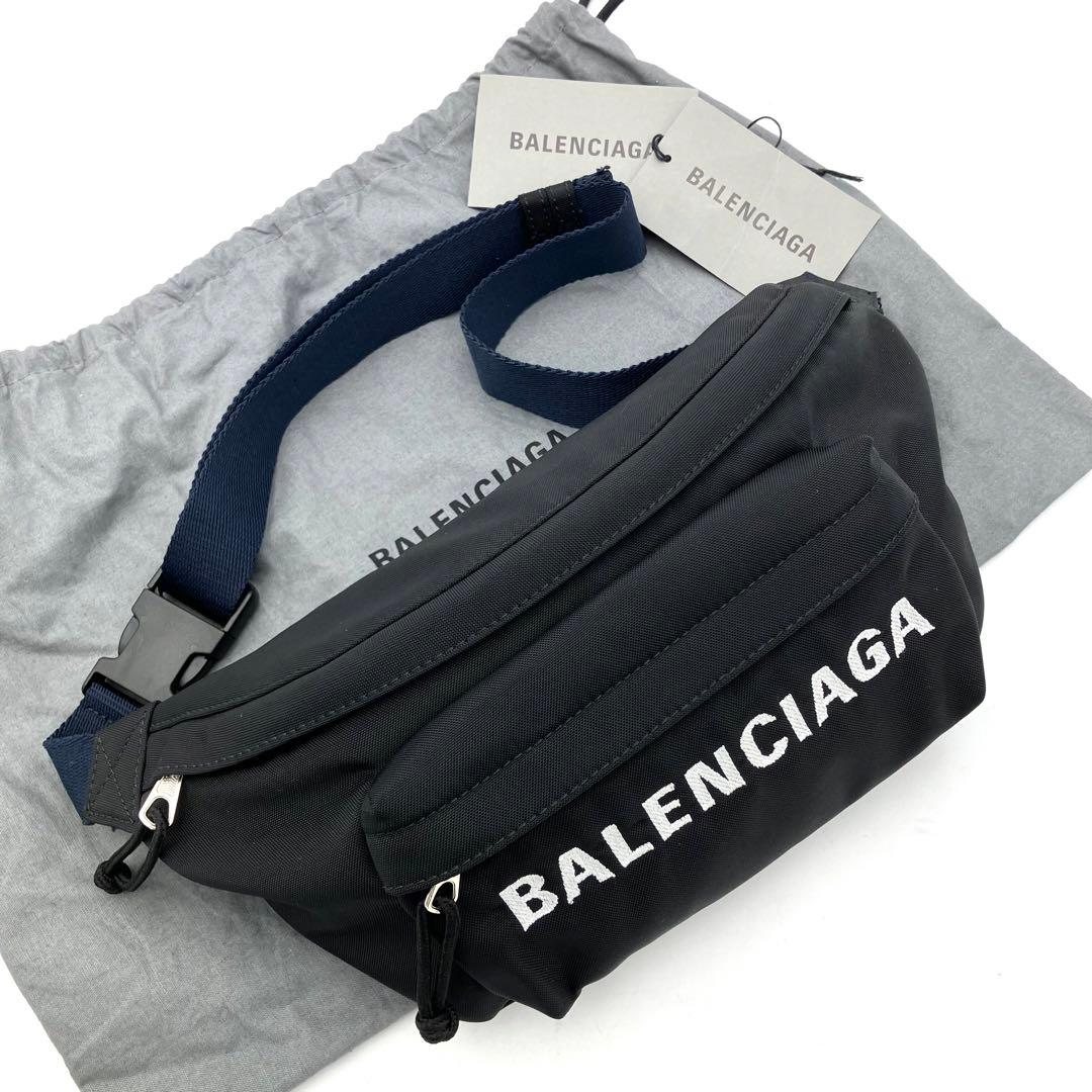 ✨超美品✨BALENCIAGAウィールボディバッグナイロンデカロゴ黒
