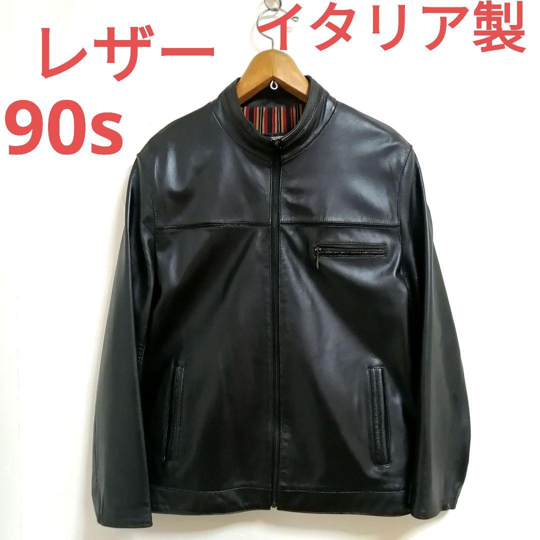 90sイタリア製レザーシングルライダースジャケットGIANNIMARIOLANO d152-18-0029_11.jpg