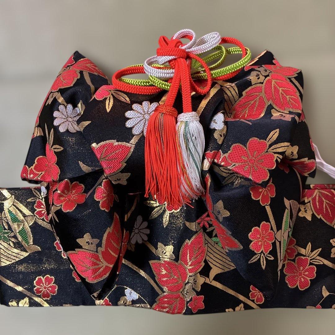 七五三用 子供用着物 グリーン系黄色とピンクの花柄130