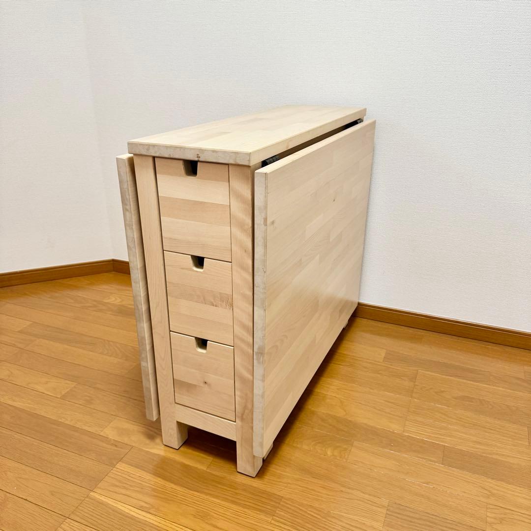 美品】IKEA ノールデン NORDEN ダイニングテーブル バーチ - メルカリ