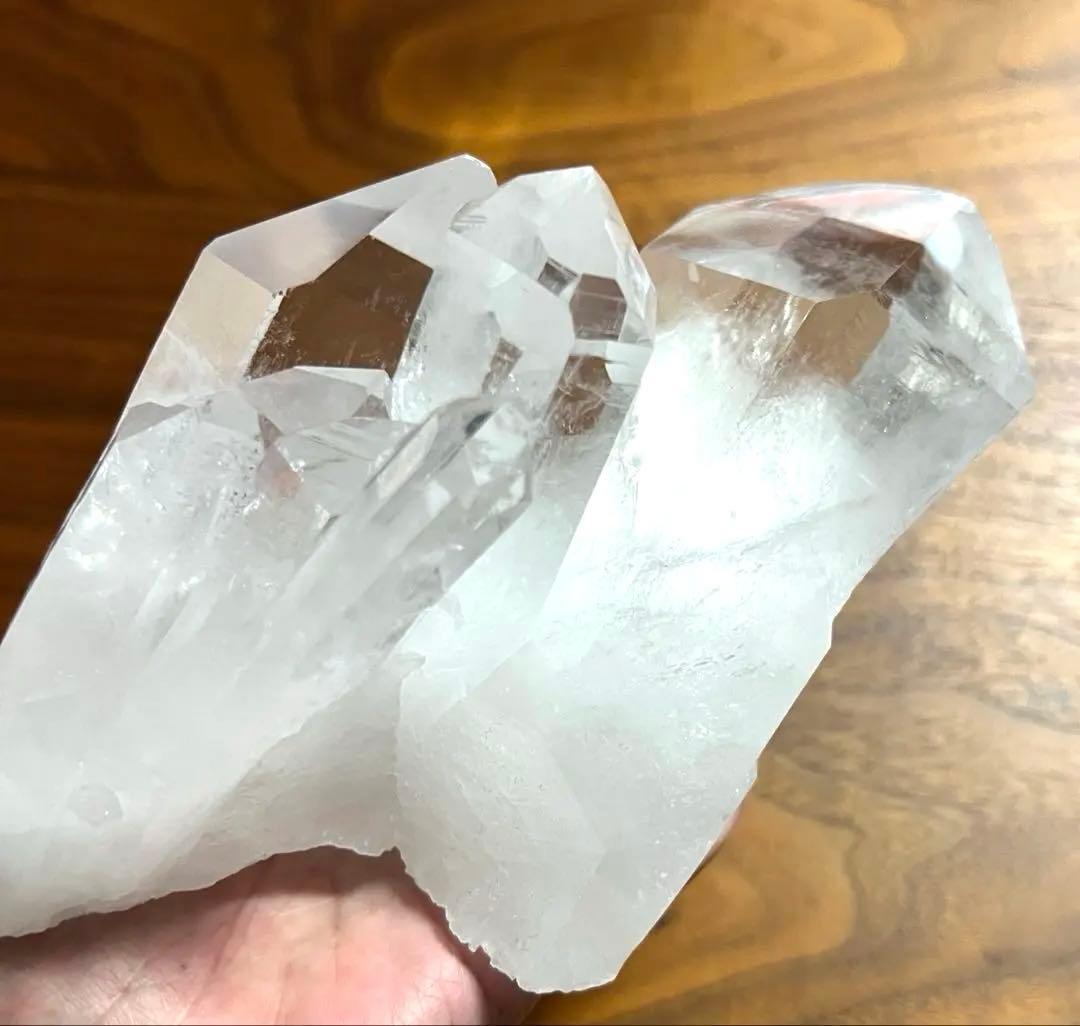 【高品質】水晶クラスター原石　1.25kg 天然石　高透明＆極太結晶