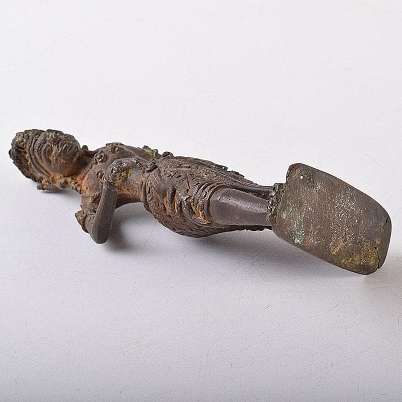 まめ太。様専用 東南アジア アフリカン美術 銅製 人物像 置物 V 8056