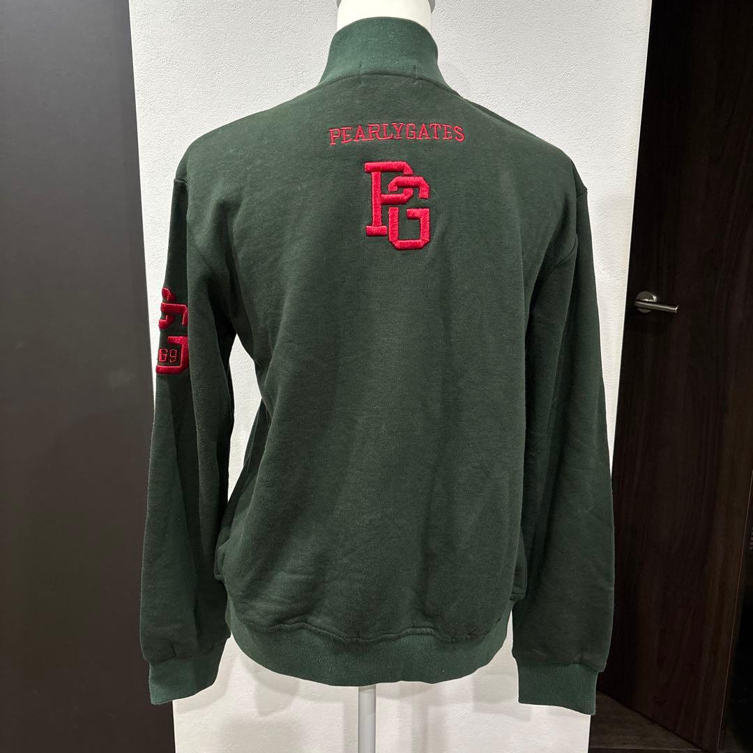 PEARLY GATES】フルジップスウェットジャケット ダークグリーン