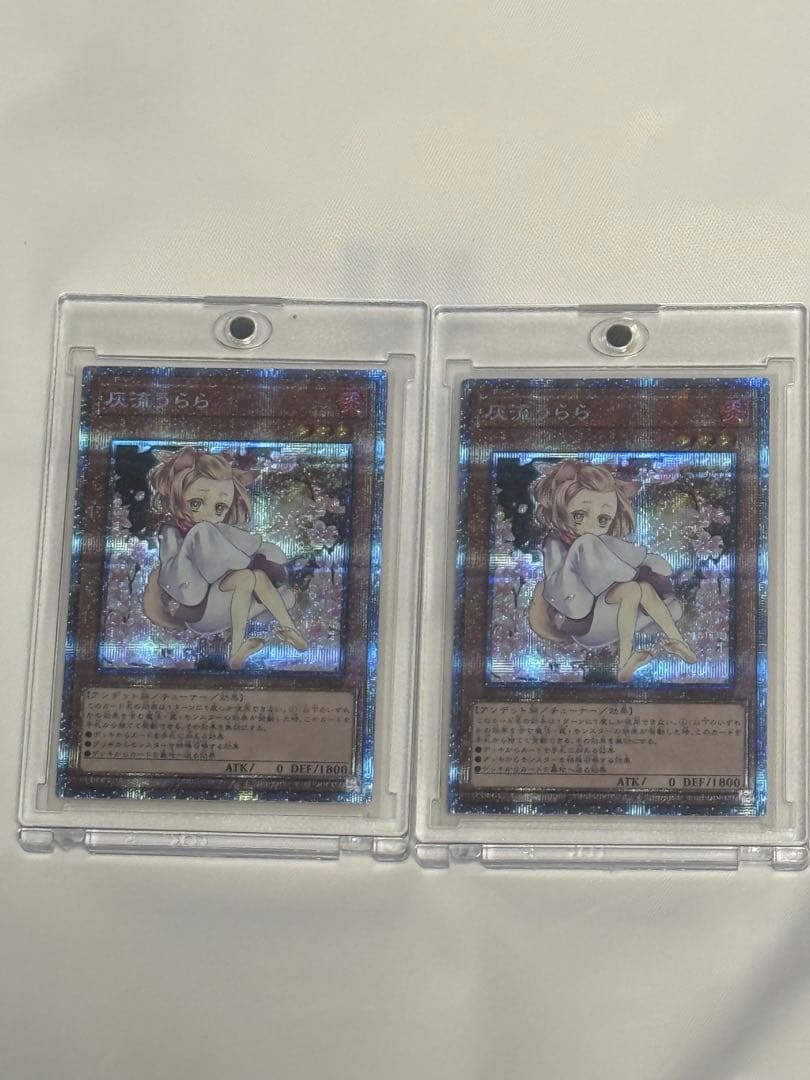 遊戯王 灰流うらら 絵違い プリズマティックシークレット　2枚セット 遊戯王 灰流うらら絵違いプリズマティックシークレットレア
