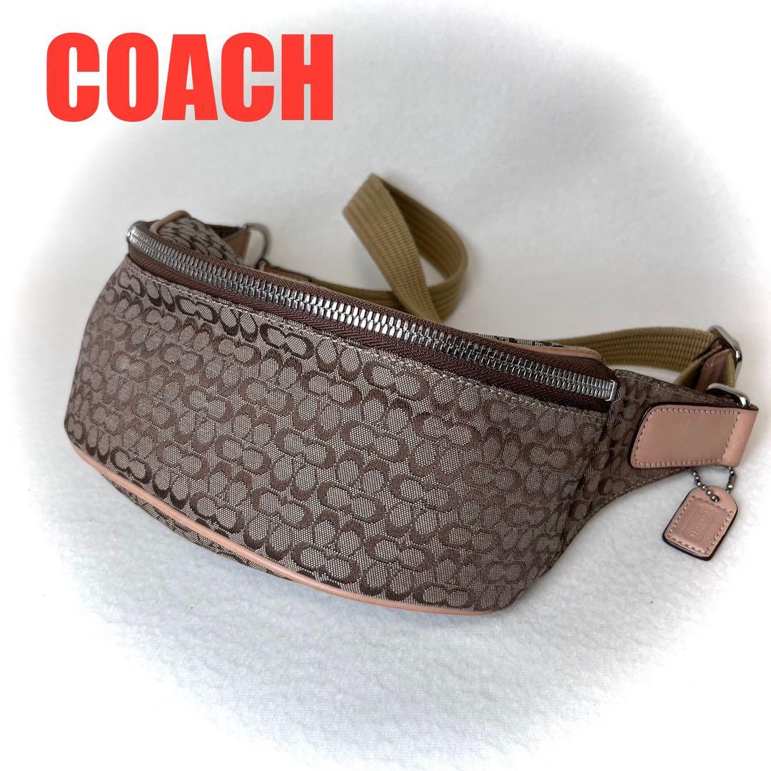 ☆未使用級☆ COACH コーチ シグネチャー ボディバッグ ウエストポーチ COACH（コーチ） ボディバッグ ウエストポーチ シグネチャー