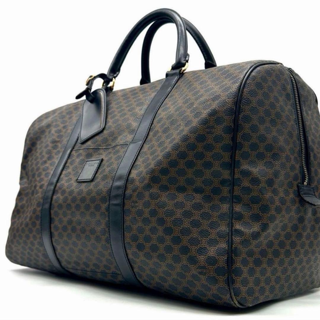 セリーヌ ボストンバッグ 黒マカダム PVCレザー 大容量 ブラック