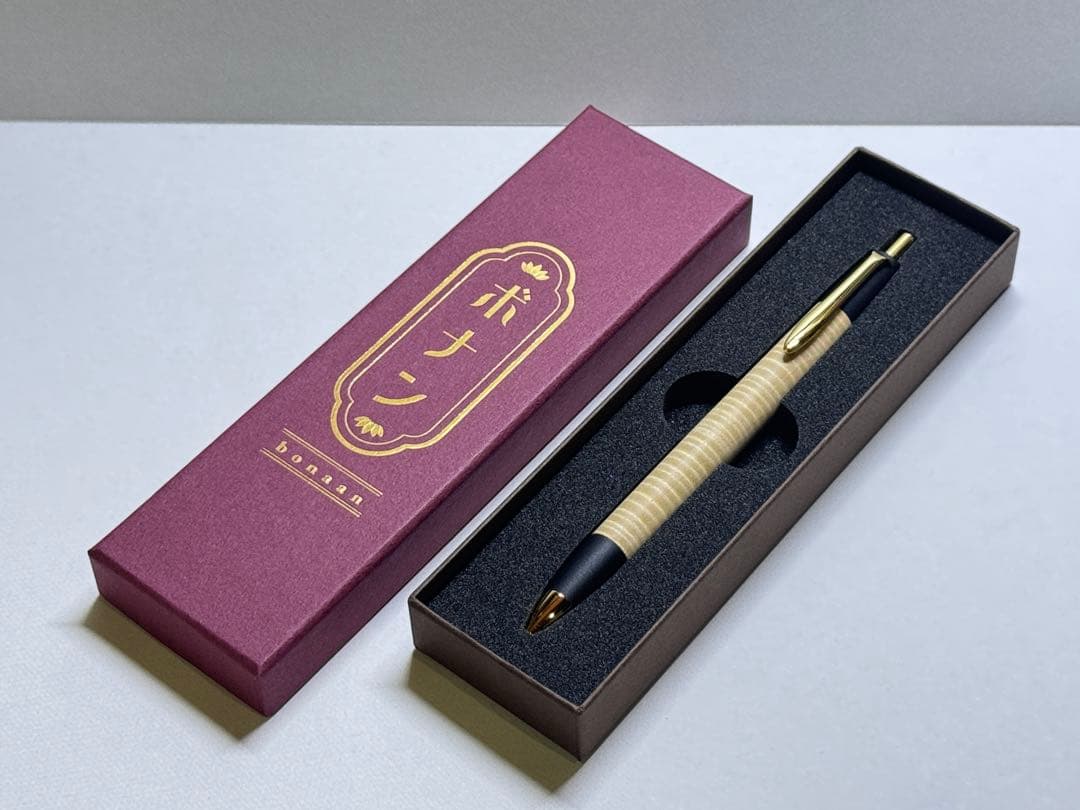 ☆新品☆ボナンペン 栃（とち）縮杢 ボールペン 真鍮金具 - メルカリ