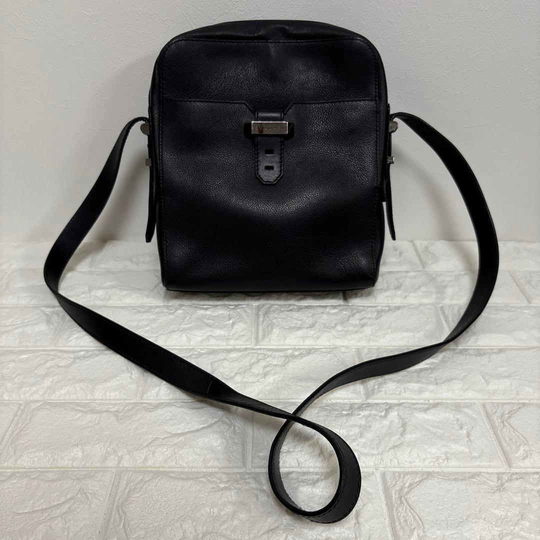 ▪️BVLGARI レザー ショルダーバッグ ブルガリバックル BVCKLE 黒