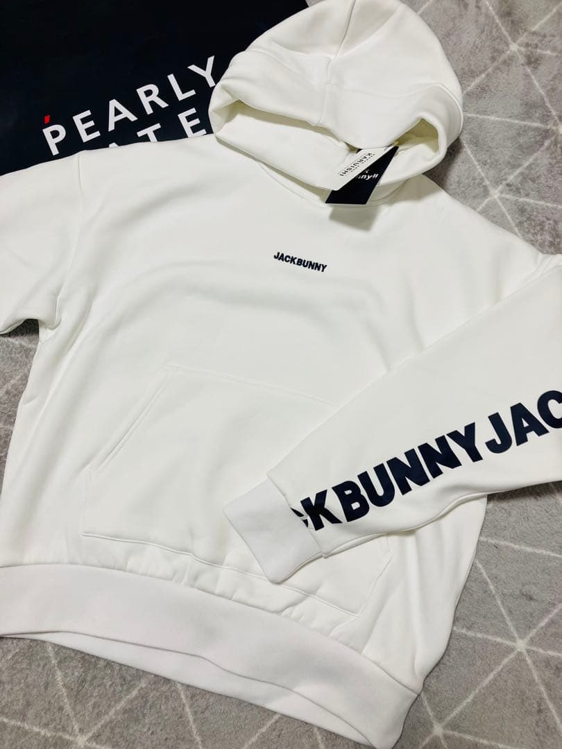 Jack 新品 ジャックバニー KARUISHI 裏フリースフーディ(6)サイズLL/白