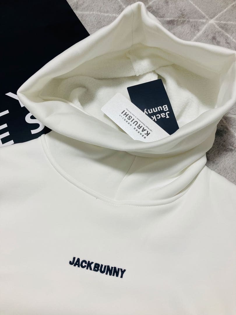 Jack 新品 ジャックバニー KARUISHI 裏フリースフーディ(6)サイズLL/白