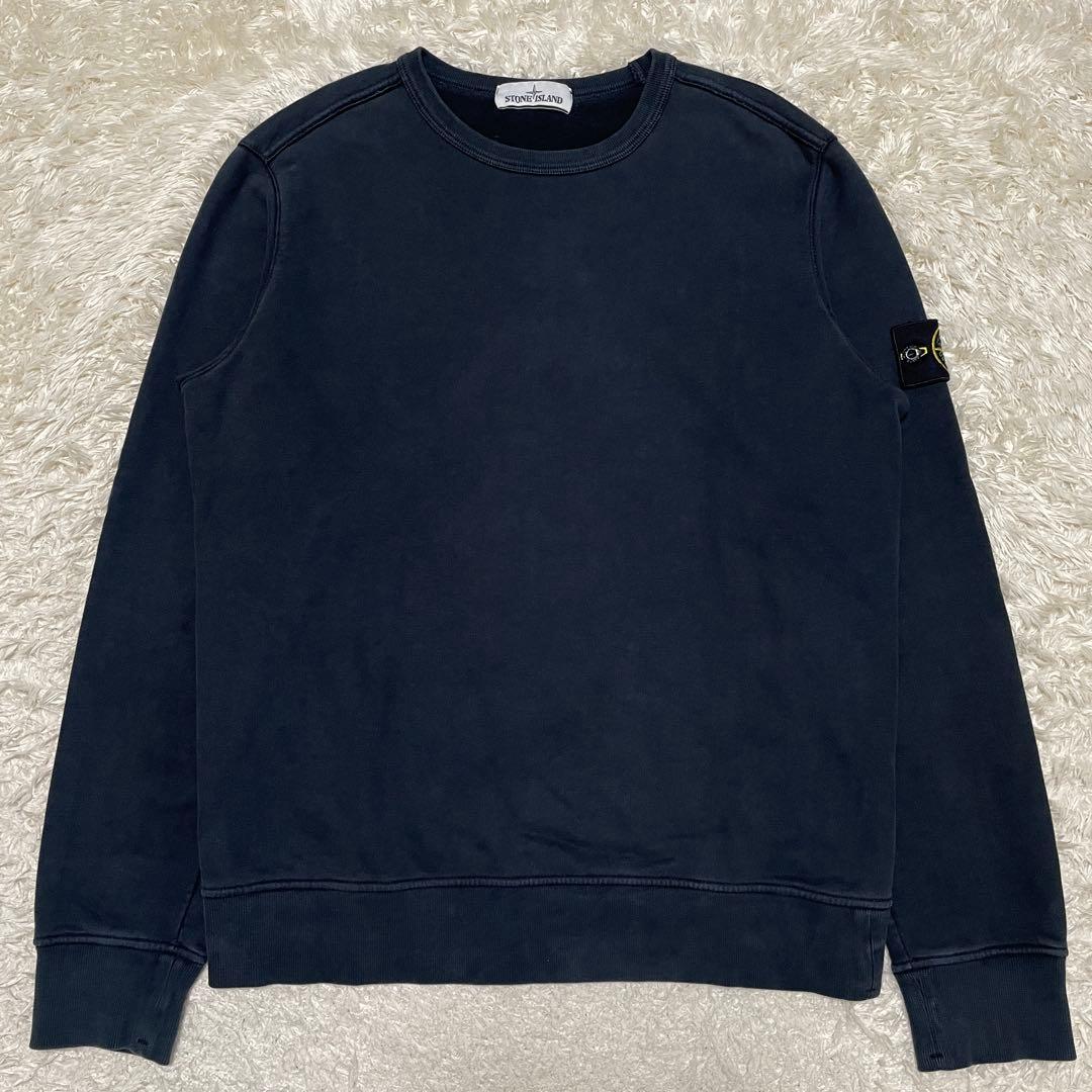 STONE STONE ISLAND コットン クルーネック トレーナー ブラック L