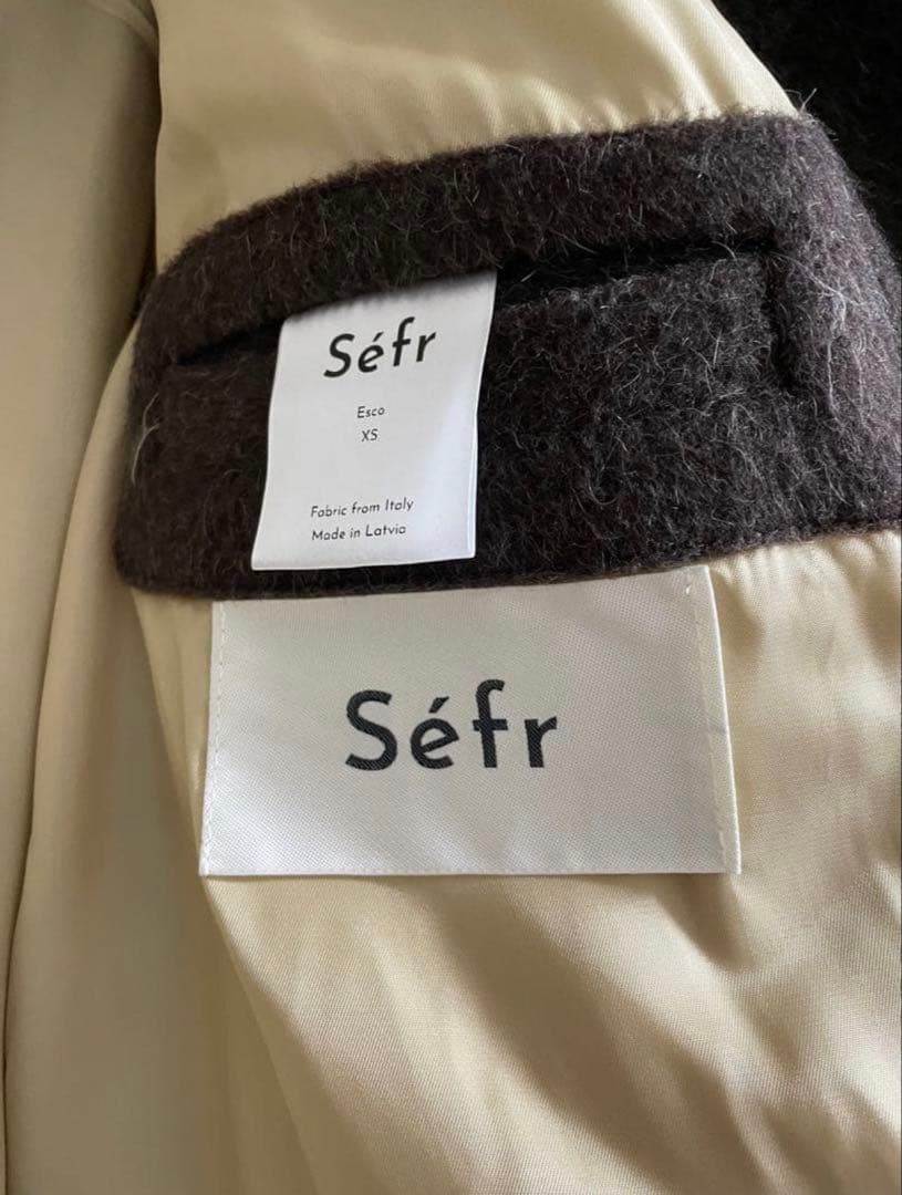 sefr セファー モヘア混コート
