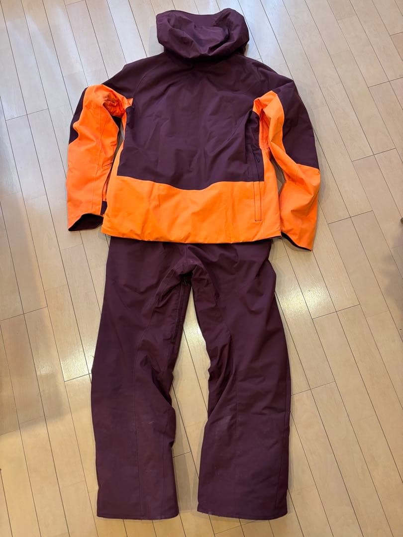 ミズノデモスキーウェア上下セット 2023-2024モデル 紫オレンジ