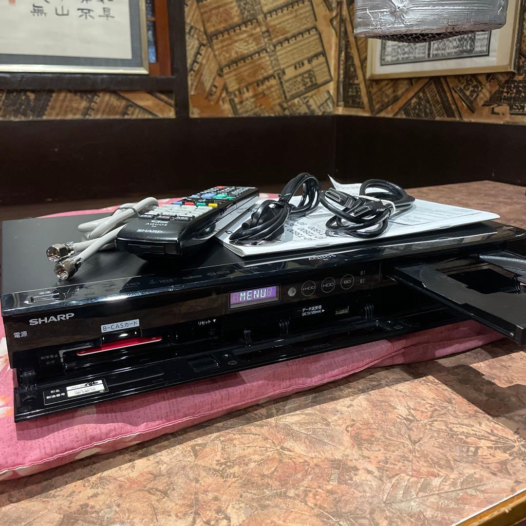 SHARP BD-W580 12倍録 500GB 純正リモ等付フル装備 完動美品