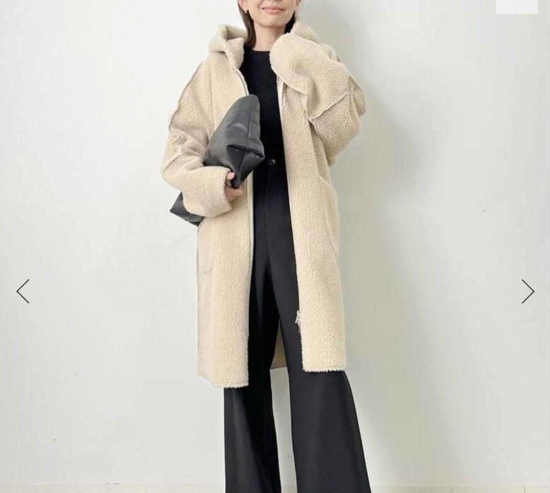 コート アパルトモン☆ルーアンドレア☆Mouton Fake Hood Coat - メルカリ