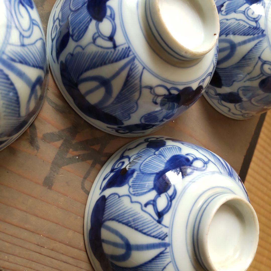 明治期 古伊万里 蓋茶碗5客 染付 - メルカリ