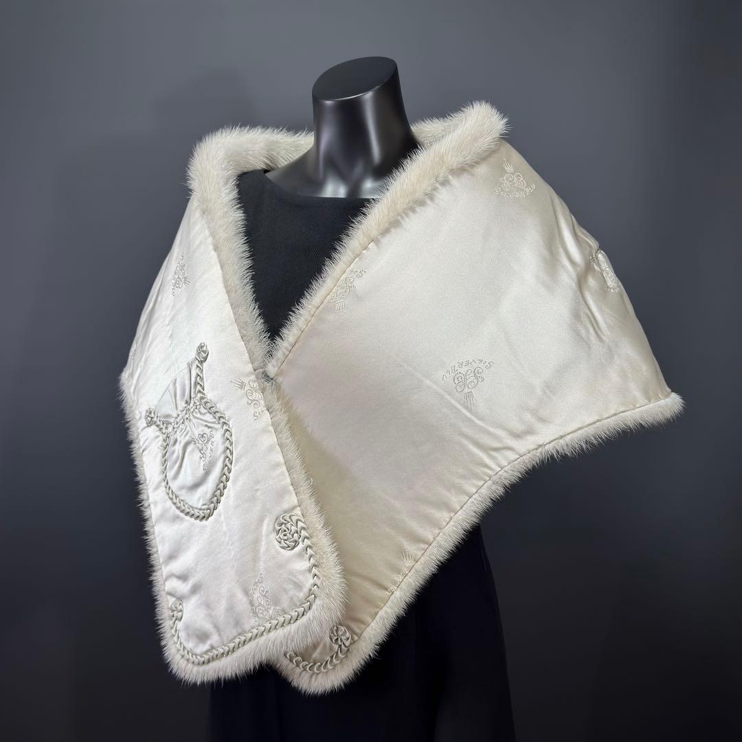 高級】Sapphire Mink ミンクファーショール サファイアミン