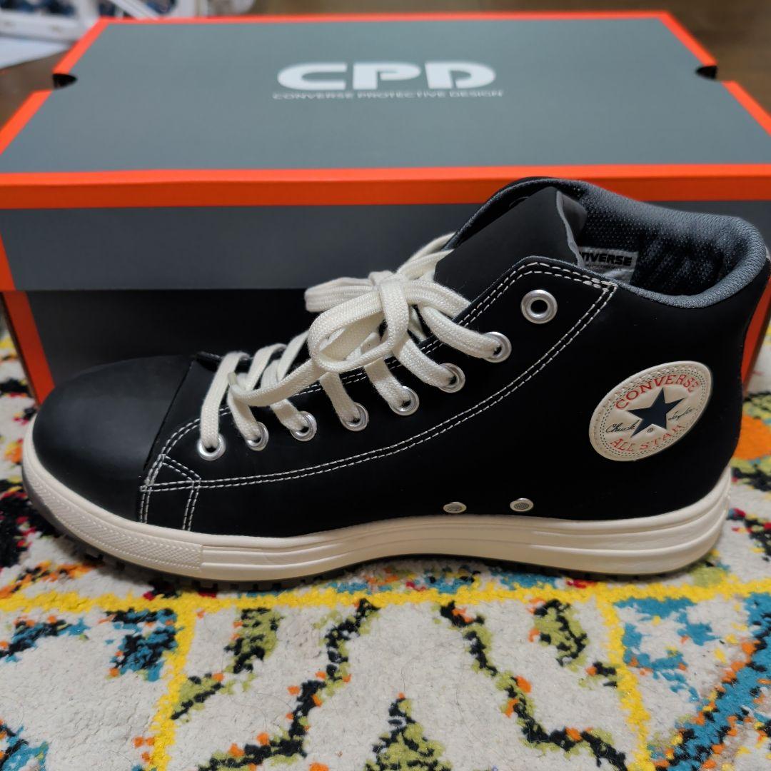CONVERSE オールスター　ブラック ハイカット安全靴　26.5cm