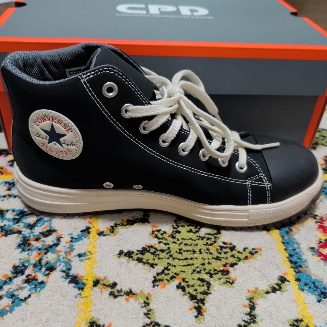 CONVERSE オールスター　ブラック ハイカット安全靴　26.5cm