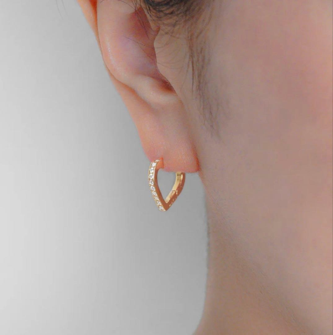 MAYU ハートフープピアス　片耳 MAYU＞ ハート フープ 片耳ピアス（ピアス（片耳用））｜MAYU（マユ