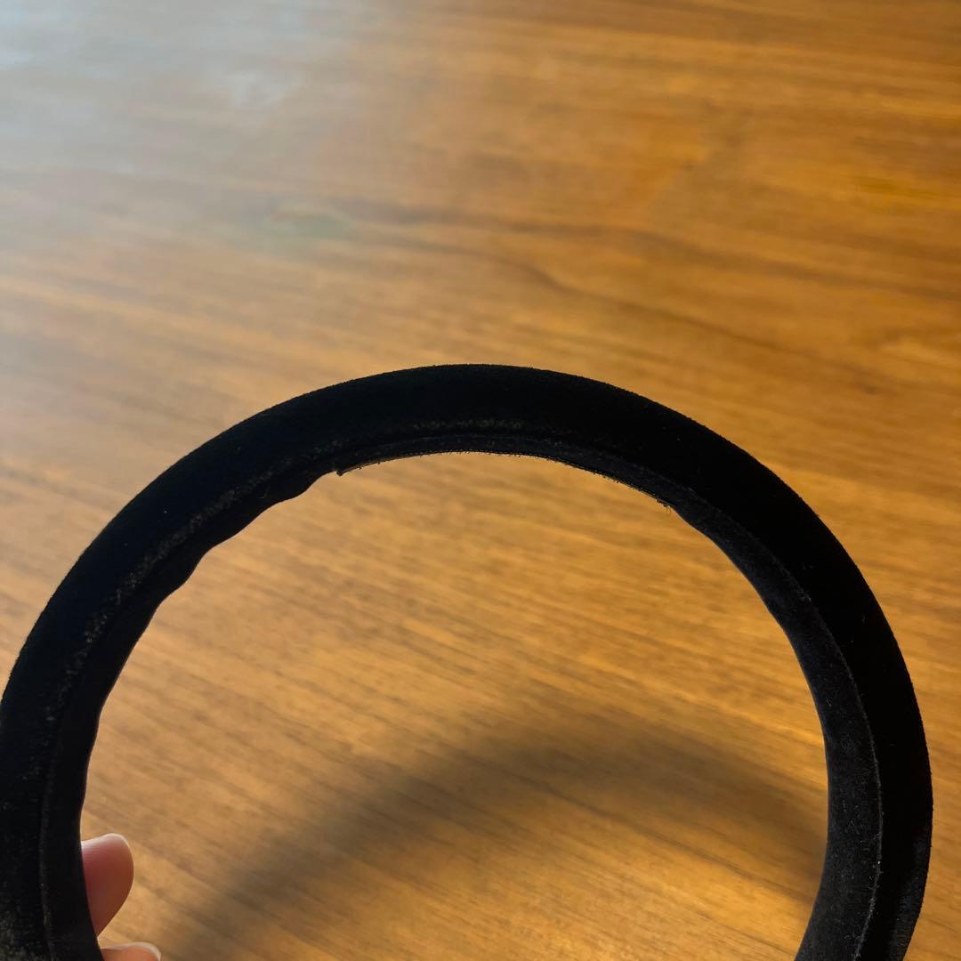 Alexandre de Paris 黒ベルベットヘアバンド 2.5cm