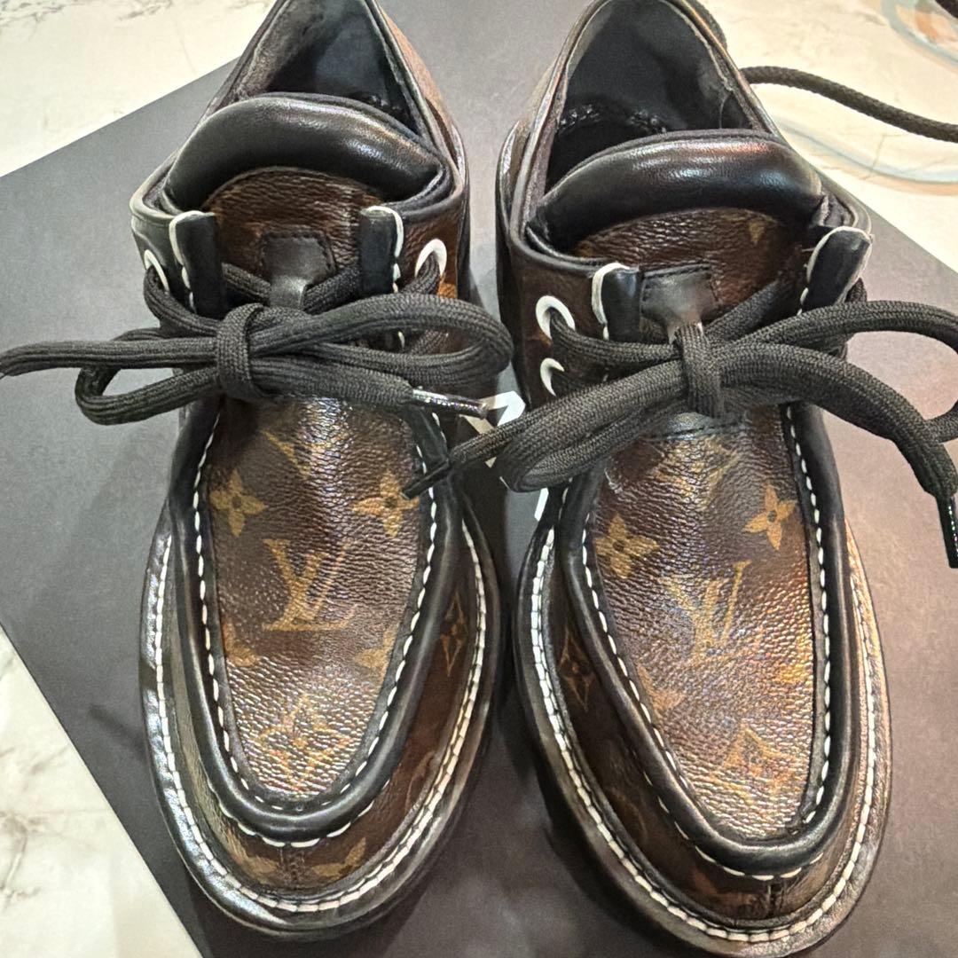 ぶ*う様 Louis Vuitton 36 モノグラムローファー厚底 百貨店